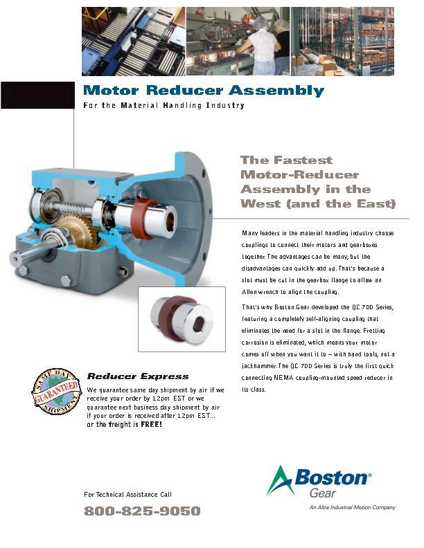 2400 lb RF760-10E-B13-G Standard Cast Iron C-Face Speed Reducer Single Output Boston Gear/Altra Industrial Motion Overhung Load 